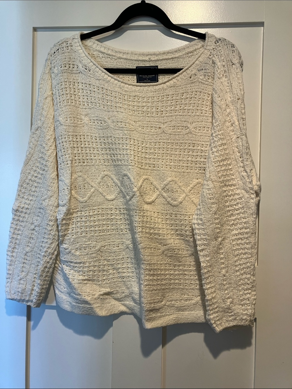 Knit wide neck sweater